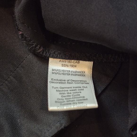 ATM Women Trouser Pants Elastic Waist Pleated Black Medium Pockets Ankle Luxe - Picture 8 of 9